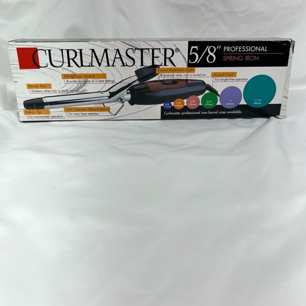 Curlmaster 5/8‎ Professional Spring Curling Iron Y2K Retro Tool